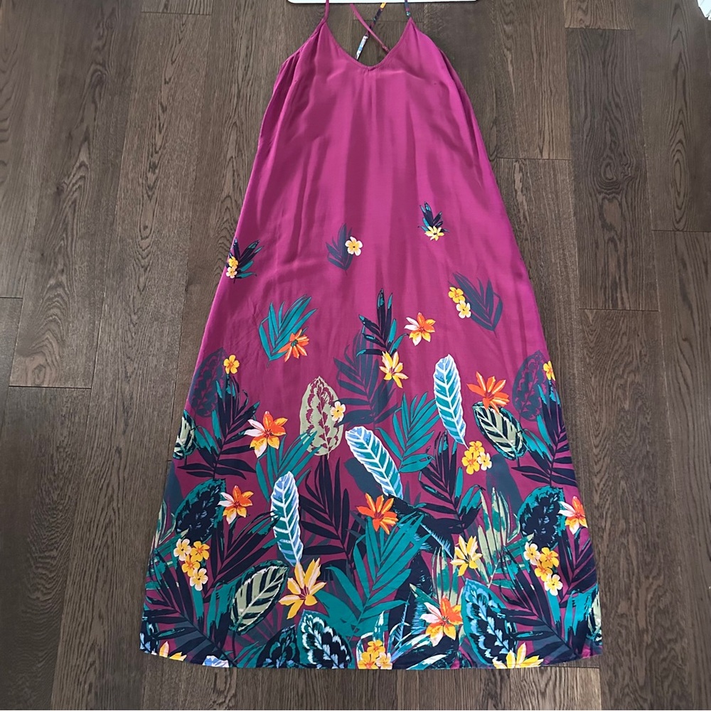 Floral Maxi Dress with Strappy Back